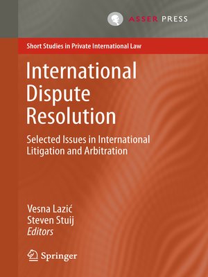 cover image of International Dispute Resolution